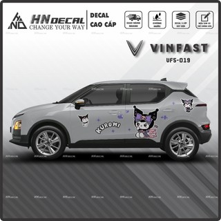 Tem dán xe VF5 - Decal dán xe VF5 MẪU TEM KUROMI CÁ TÍNH . 1 bộ dán 2 bên ( mẫu VF5-019 )