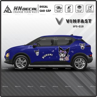 Tem dán xe VF5 - Decal dán xe VF5 MẪU TEM KUROMI CÁ TÍNH . 1 bộ dán 2 bên ( mẫu VF5-019 )