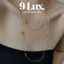 9LUX Vòng cổ dài Titan mạ vàng 18k xích hiệu TTDD22 sang trọng, Dây chuyền DD siêu sang