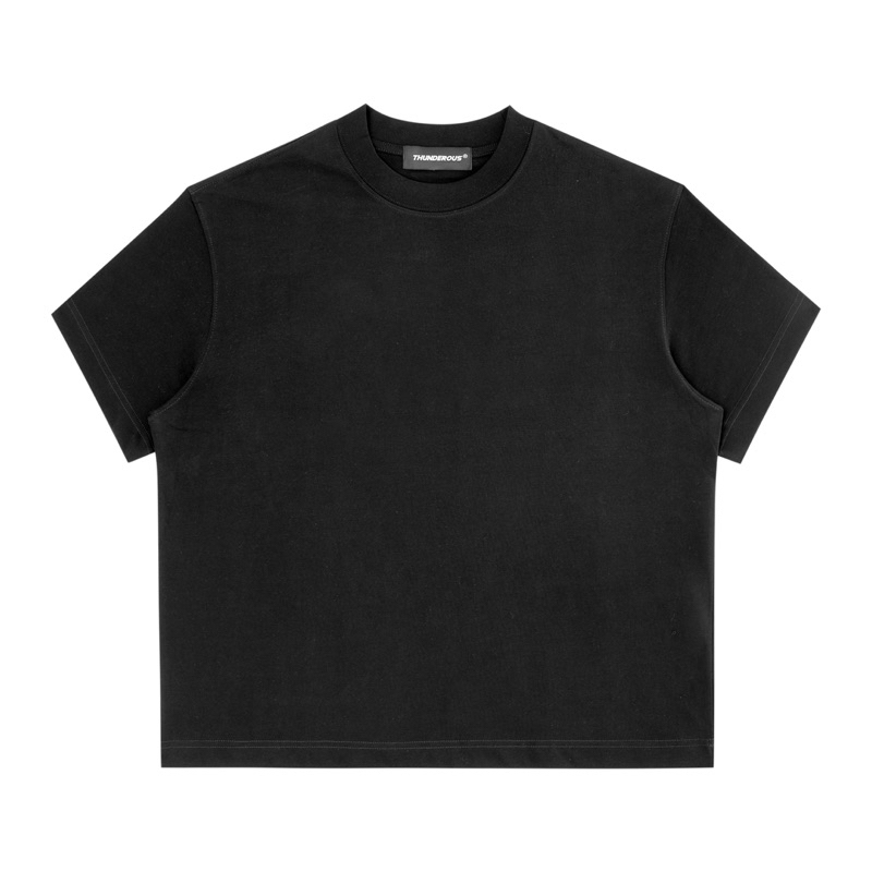 Áo Thun Trơn Đen Unisex - THUNDEROUS BASIC T-SHIRT / BLACK