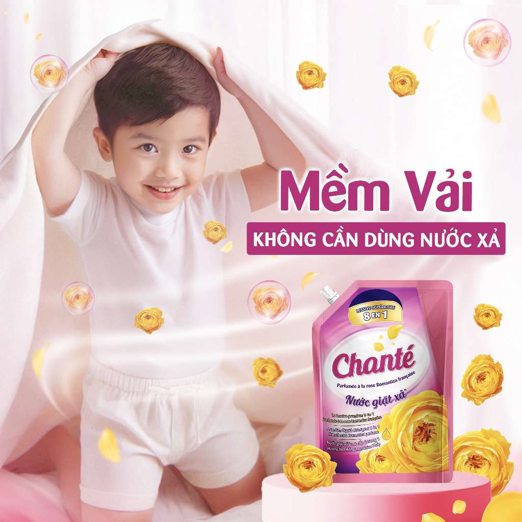 [Hannah - Masan] Combo 2 Túi Nước Giặt Xả Chanté Cao Cấp 8 Trong 1