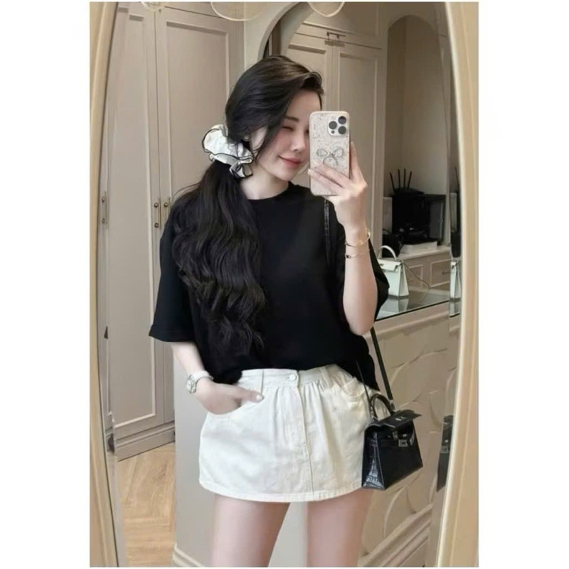 (Hàng qc sẵn) Chân váy jeans ngắn dáng phồng 4 màu the.sweaterweather TSW