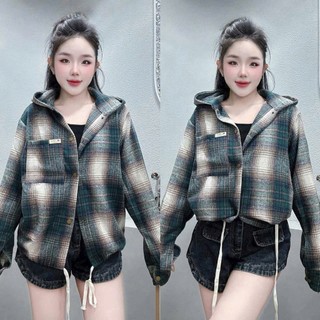 ÁO KHOÁC SƠ MI CARO 1 TÚI NÓN TO CHỐNG NẮNG TỐT FORM RỘNG THOẢI MÁI PHONG CÁCH TRẺ TRUNG CÁ TÍNH PHÙ HỢP THỜI TRANG