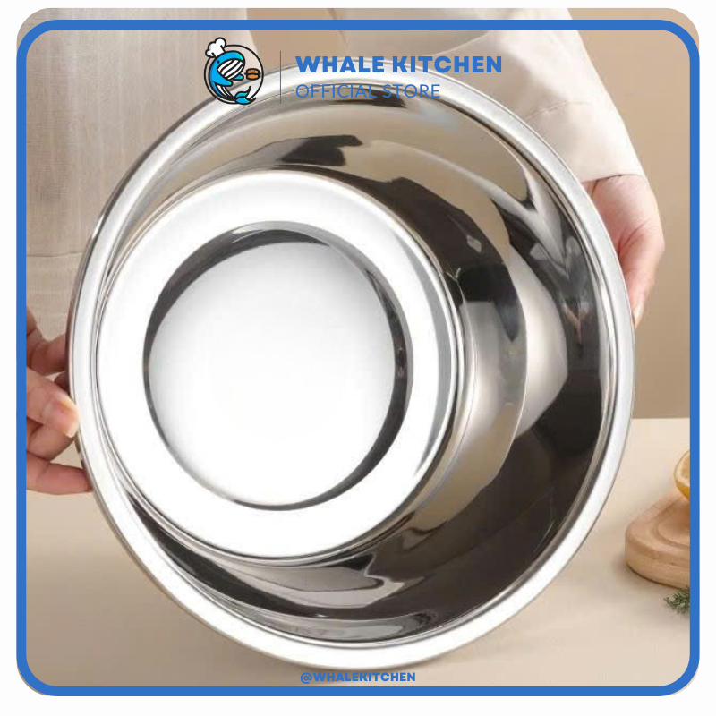 Thau inox, thau rổ inox sâu lòng, thau inox size đại, chậu inox cao cấp ...