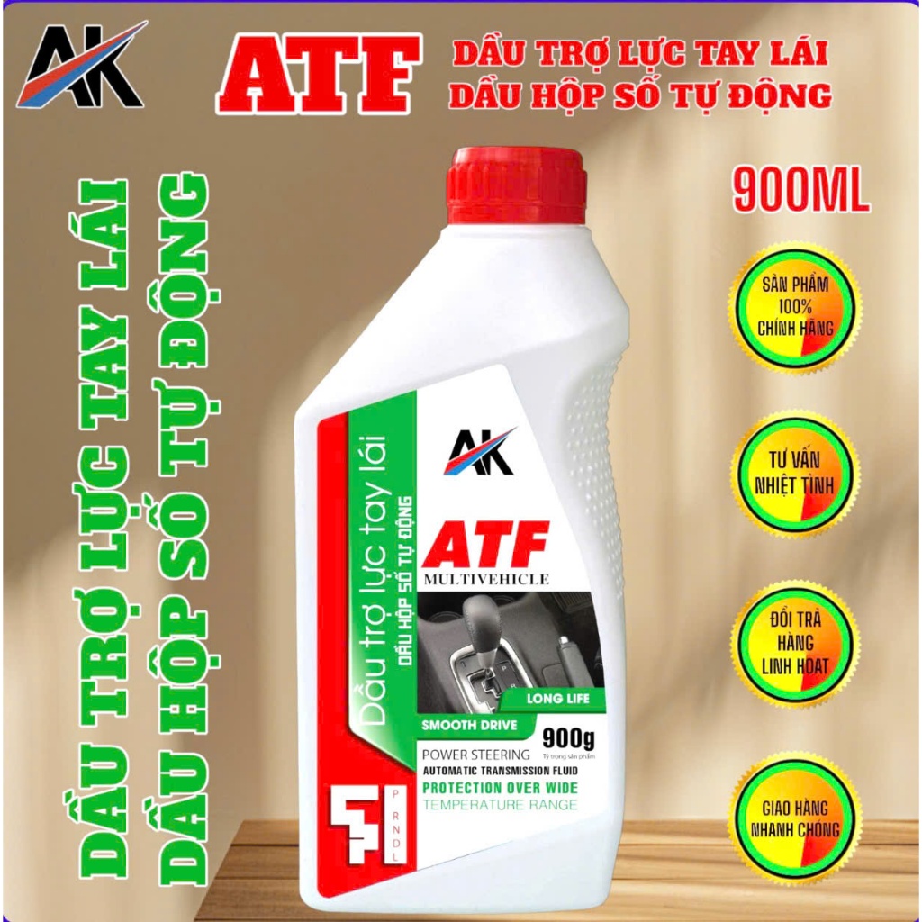 DẦU NHỚT AK ATF - 900Gr - DẦU TRỢ LỰC TAY LÁI