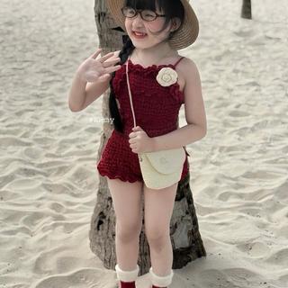 S299-Jumsuit ren đính kèm tag hoa cho bé gái size từ 8-30Kg