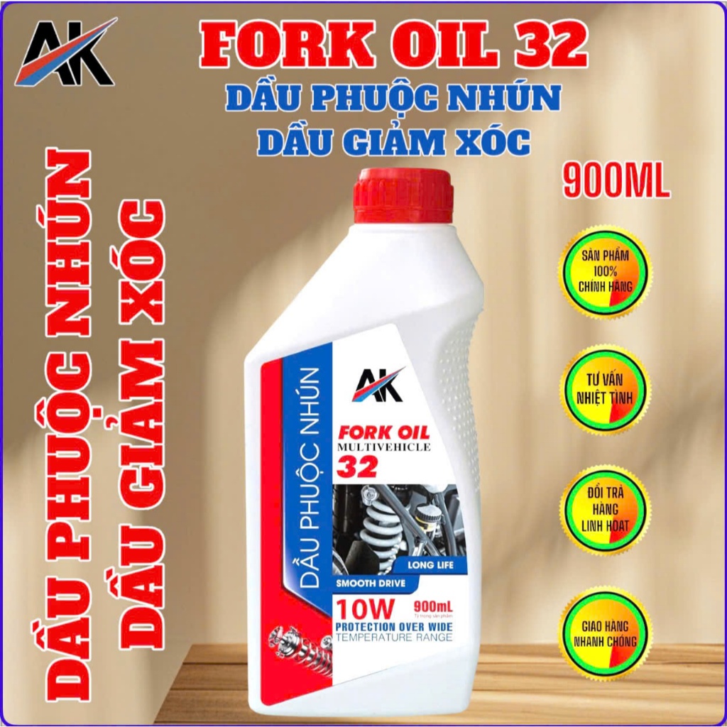 DẦU PHUỘC GIẢM XÓC AK FORK OIL 32 10W 900ML