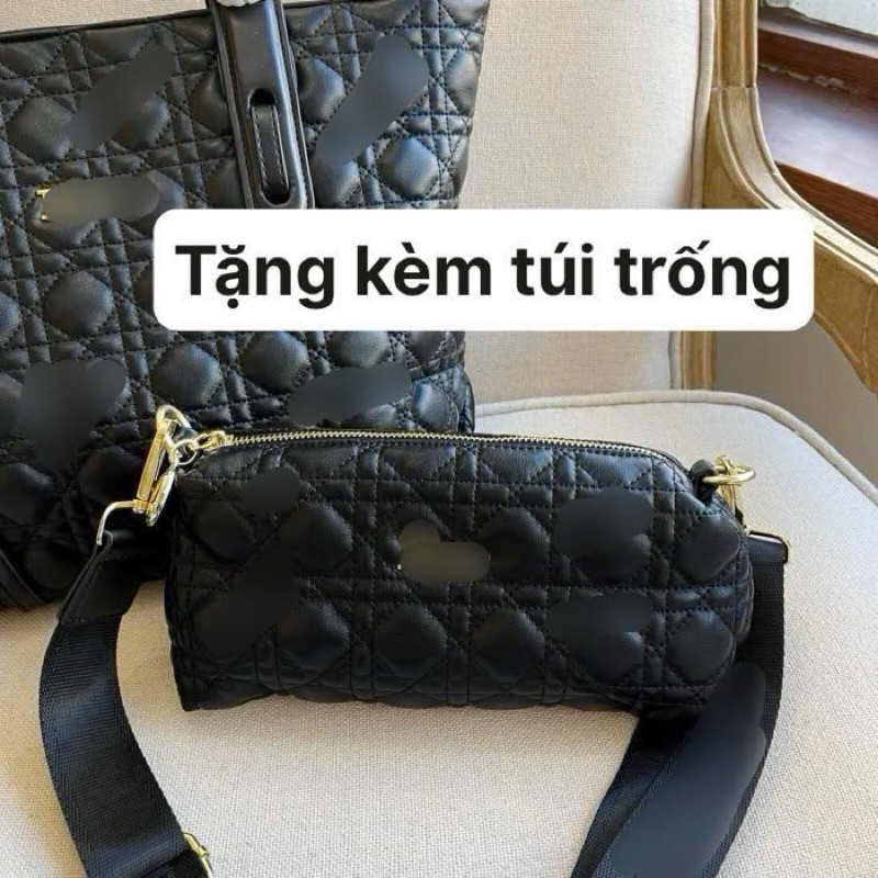 Túi xách tote công sở trần trám TẶNG KÈM TÚI TRỐNG đựng vừa Laptop,A4, tài liệu đi làm đi chơi