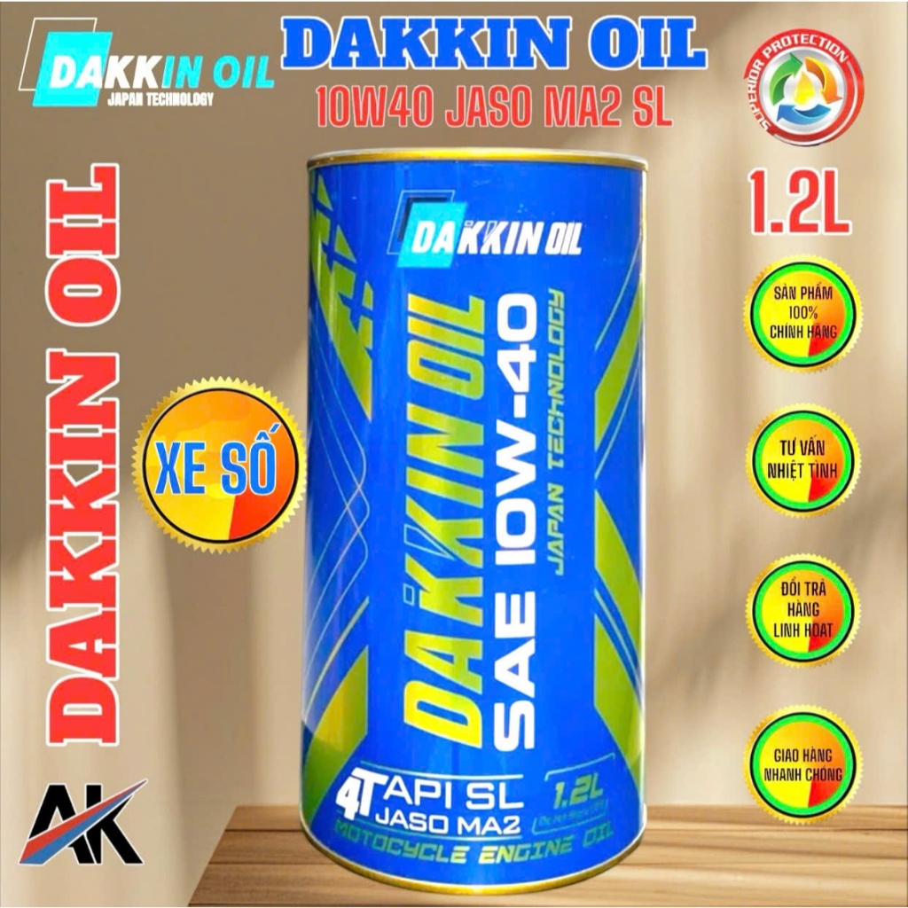 DẦU NHỚT LON DAKKIN OIL SAE 10W40 SL
