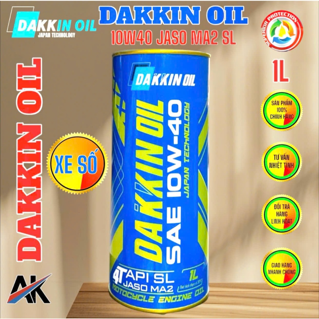 DẦU NHỚT LON DAKKIN OIL SAE 10W40 SL