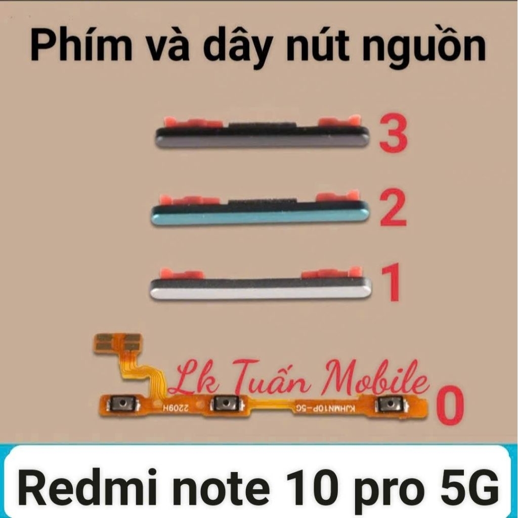 Phím volume,nút volume mạch dây nút nguồn Xiaomi redmi note 10 pro 5g ...