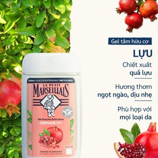 Gel tắm 92% hữu cơ Le Petit Marseillais (250ml)