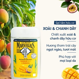 Gel tắm 92% hữu cơ Le Petit Marseillais (250ml)