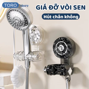 Giá đỡ vòi sen cốc hút chân không TORO xoay 90 độ di động di chuyển linh hoạt không cần khoan đục