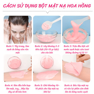 Mặt nạ dẻo Collagen hoa hồng Fengcha dưỡng trắng da, ngừa lão hóa gói 100 gram