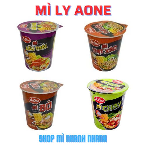 Thùng mì ly các loại (Yesmom, 3 Miền, Mì Koreno, Modern, Hảo Hảo, Life cup, Aone 5 vị