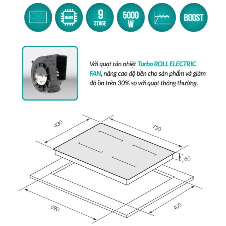 BẾP TỪ GRANDX GX IH618SE SERIAL 6
