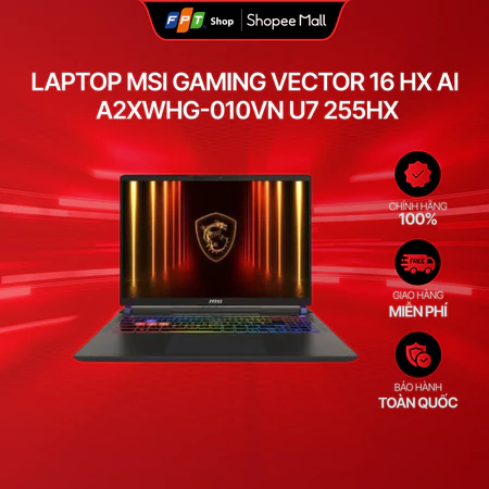 Laptop MSI Gaming Vector 16 HX AI A2XWHG-010VN U7-255HX/16GB/512GB/RTX5070Ti/Win11