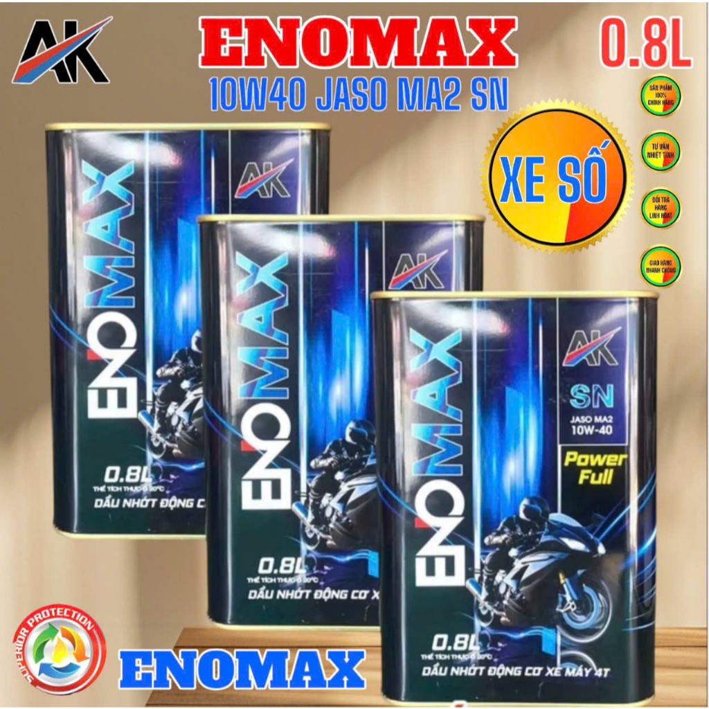 DẦU NHỚT   AKLUBE ENOMAX 10W40 JASO MA2 SN