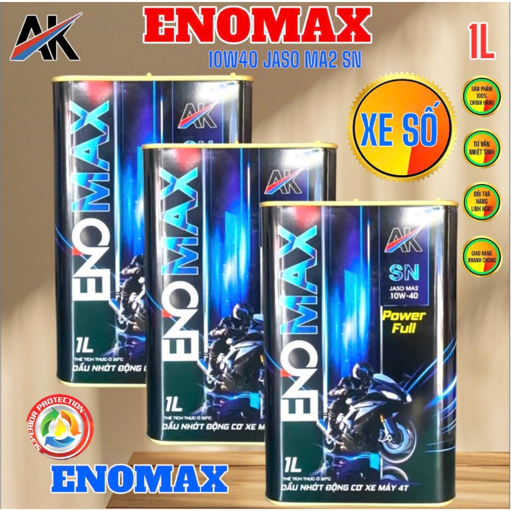 DẦU NHỚT   AKLUBE ENOMAX 10W40 JASO MA2 SN