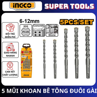 INGCO Bộ 5 mũi khoan bê tông đuôi gài AKD2052
