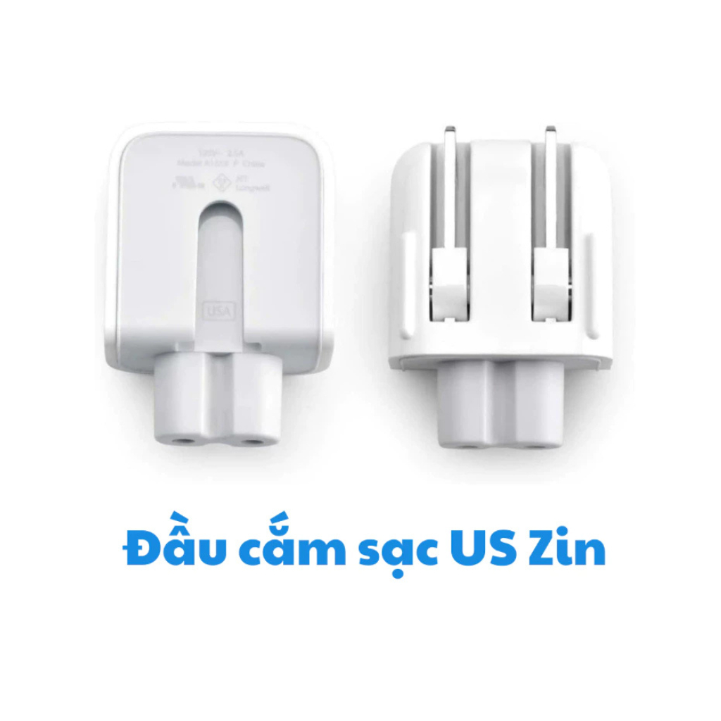 Đầu cắm sạc zin phích cắm cho makbook lpad, phích chuyển đổi US - UK chuẩn gập tiện dụng