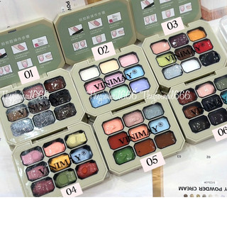 Combo Set Gel Dặm VINIMAY 9 Màu | Tặng Mút Dặm & Nam Châm Trái Tim | Tạo Hiệu Ứng Mắt Mèo Cực Đẹp