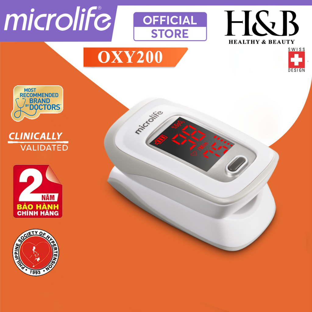 Máy Đo Nồng Độ OXY Trong Máu SPo2 Microlife OXY200 | Đo Nhanh Chính Xác ...