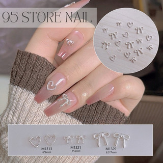 charm nơ nail mini gắn móng - nơ kim loại siêu nhỏ , set 10 cái
