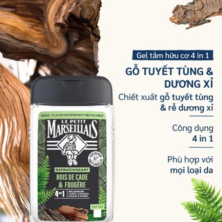 Gel tắm 92% hữu cơ Le Petit Marseillais 4 in 1 (250ml)