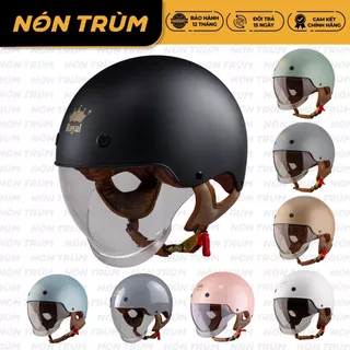 Mũ bảo hiểm nửa đầu Royal M239 kính âm che mặt size M L XL XXL cho nam và nữ đi xe máy chính hãng