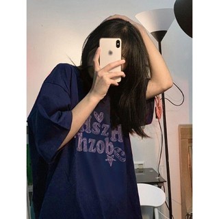 Áo Thun Cotton Tay Ngắn Dáng Rộng In Chữ Thời Trang Mùa Hè Hàng Mới Dành Cho Nữ