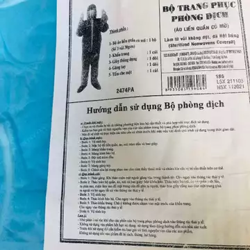 [ Chuẩn bộ y tế] Bộ trang phục phòng dịch 7 món, Bộ quần áo phòng dịch đã kiểm định ISO, bộ đồ bảo hộ phòng chống dịch.