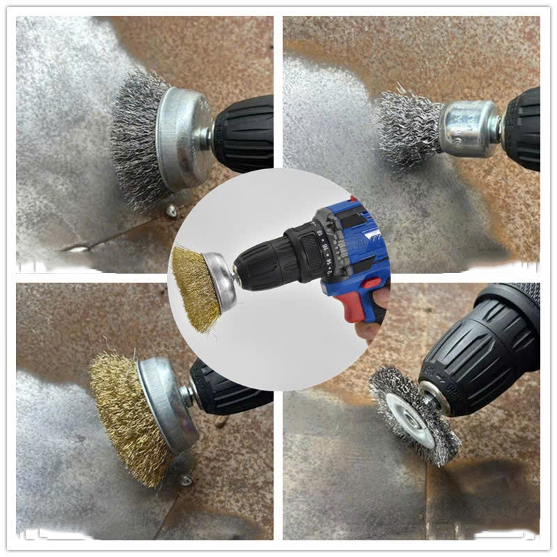 Đầu mài sợi cước cỡ lớn, đầu đánh bóng kim loại gắn máy khoan