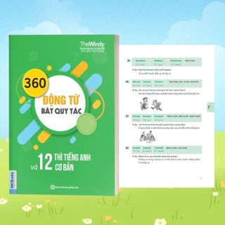 Sách - 360 Động Từ Bất Quy Tắc Và 12 Thì Cơ Bản Trong Tiếng Anh Bản Khổ To Cho Người Học Cơ Bản