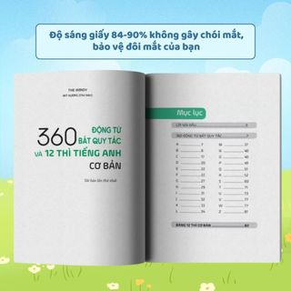Sách - 360 Động Từ Bất Quy Tắc Và 12 Thì Cơ Bản Trong Tiếng Anh Bản Khổ To Cho Người Học Cơ Bản