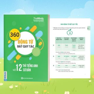 Sách - 360 Động Từ Bất Quy Tắc Và 12 Thì Cơ Bản Trong Tiếng Anh Bản Khổ To Cho Người Học Cơ Bản
