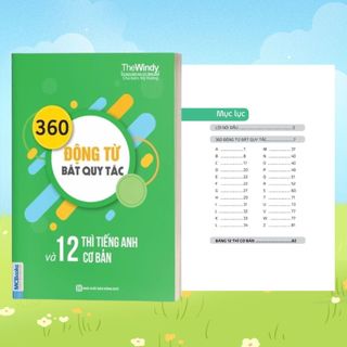 Sách - 360 Động Từ Bất Quy Tắc Và 12 Thì Cơ Bản Trong Tiếng Anh Bản Khổ To Cho Người Học Cơ Bản