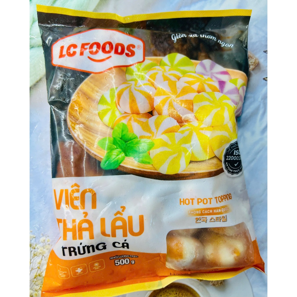 1Kg viên thả lẩu nhân trứng cá nhím Lacusina màu cam