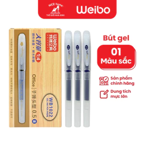 Bút Bi Nước Weibo Mực Gel Màu Xanh Dung Tích Lớn Ngòi 0.5mm Cho Văn Phòng Học Sinh WB-1022