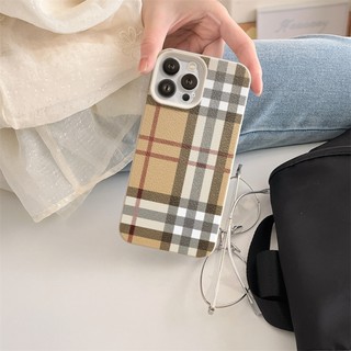 Ốp Lưng iPhone TPU Hoạ Tiết Da Mềm Kẻ Sọc Chống Sốc, Chống Bẩn Cao Cấp - iP X/XS/11/12/13/14/15/16/17/Plus/Pro/Max/Air