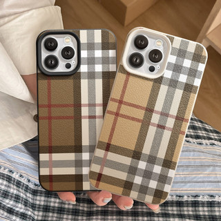 Ốp Lưng iPhone TPU Hoạ Tiết Da Mềm Kẻ Sọc Chống Sốc, Chống Bẩn Cao Cấp - iP X/XS/11/12/13/14/15/16/17/Plus/Pro/Max/Air