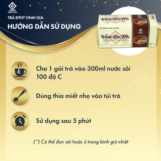 Vinh Gia Trà Đông Trùng Hạ Thảo với 9 loại Thảo Mộc Quý giúp Tăng Cường Sức Đề Kháng – Hộp 24 Gói
