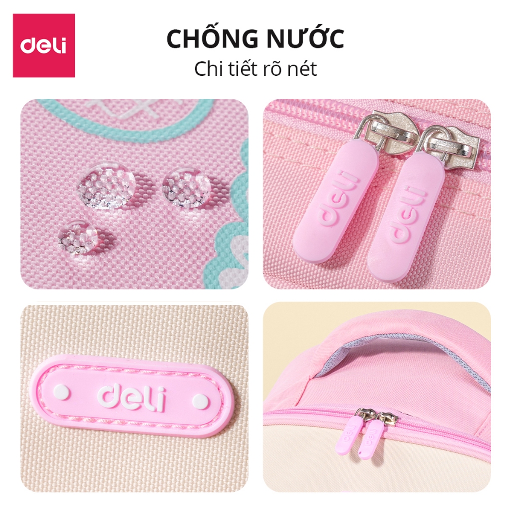 Balo Chống Gù Cao Cấp Deli  Cặp Chống Gù Cho Bé Tiểu Học, Chất Bền, Nhẹ, Chống Thấm Nước Thoải Mái