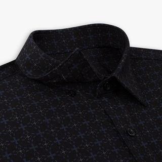 [T7_SALE 20%_HT] Áo Sơ Mi Nam Đen Hoạ Tiết 9SMDH555DEN Biluxury Form Slimfit Cao Cấp Chống Nhăn Kháng Khuẩn