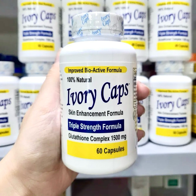 [HSD 09/2028] Vin Ung Trng Da Ivory Caps Triple Strength Formula  1500mg 60 vin ca M | Shopee Vit Nam