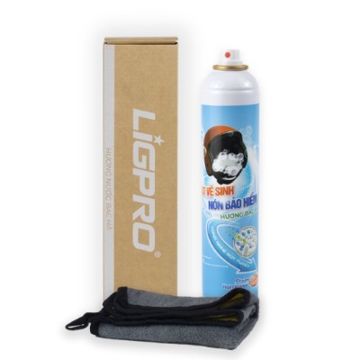 Bình Xịt Vệ Sinh Nón Bảo Hiểm Nước Hoa Sang Trọng 420ml LIGRPO Bọt Tuyết Nano Bạc Làm Sạch Khử Mùi, Kháng Khuẩn