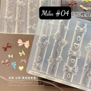 Khuôn Silicon Làm Nơ 3D Mẫu Hot Trendy 2026 | Dễ Đổ, Dễ Gỡ, Dùng Cho Nail & Handmade | TheGioiNail666