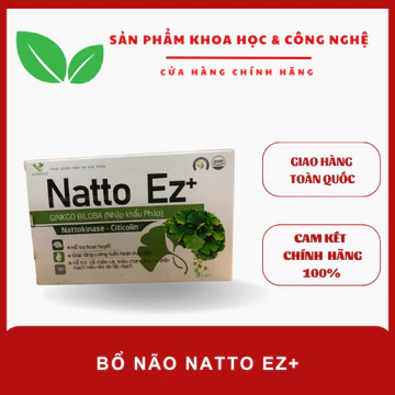 [CHÍNH HÃNG - Hộp 60v] Bổ não NATTO EZ+ hỗ trợ hoạt huyết, tăng cường tuần hoàn máu,chống đột quỵ - Viện Hàn Lâm KH VN