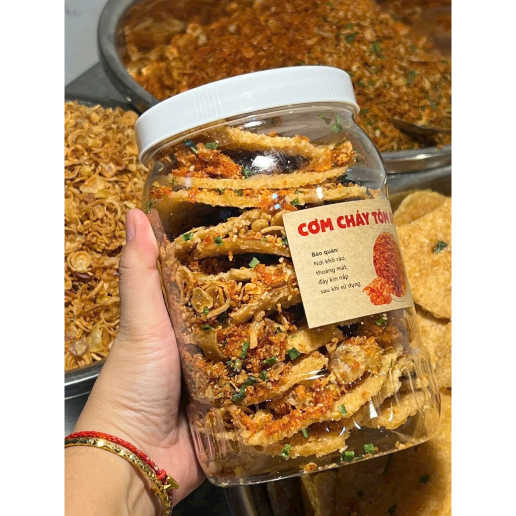 CƠM CHÁY TÔM KHÔ MẮM KẸO Hũ 500gr - Ăn vặt Su Xoắn